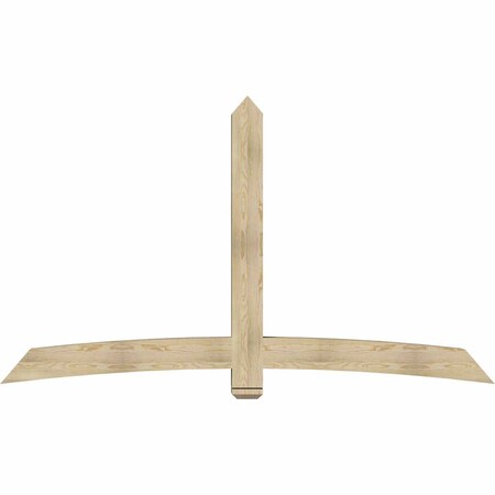 Ekena Millwork Bellingham Rough Sawn Timber Gable Bracket, Douglas Fir, 96"W x 56"H x 6"D x 6"F, 14/12 Pitch GBW096X56X0606BEL00RDF